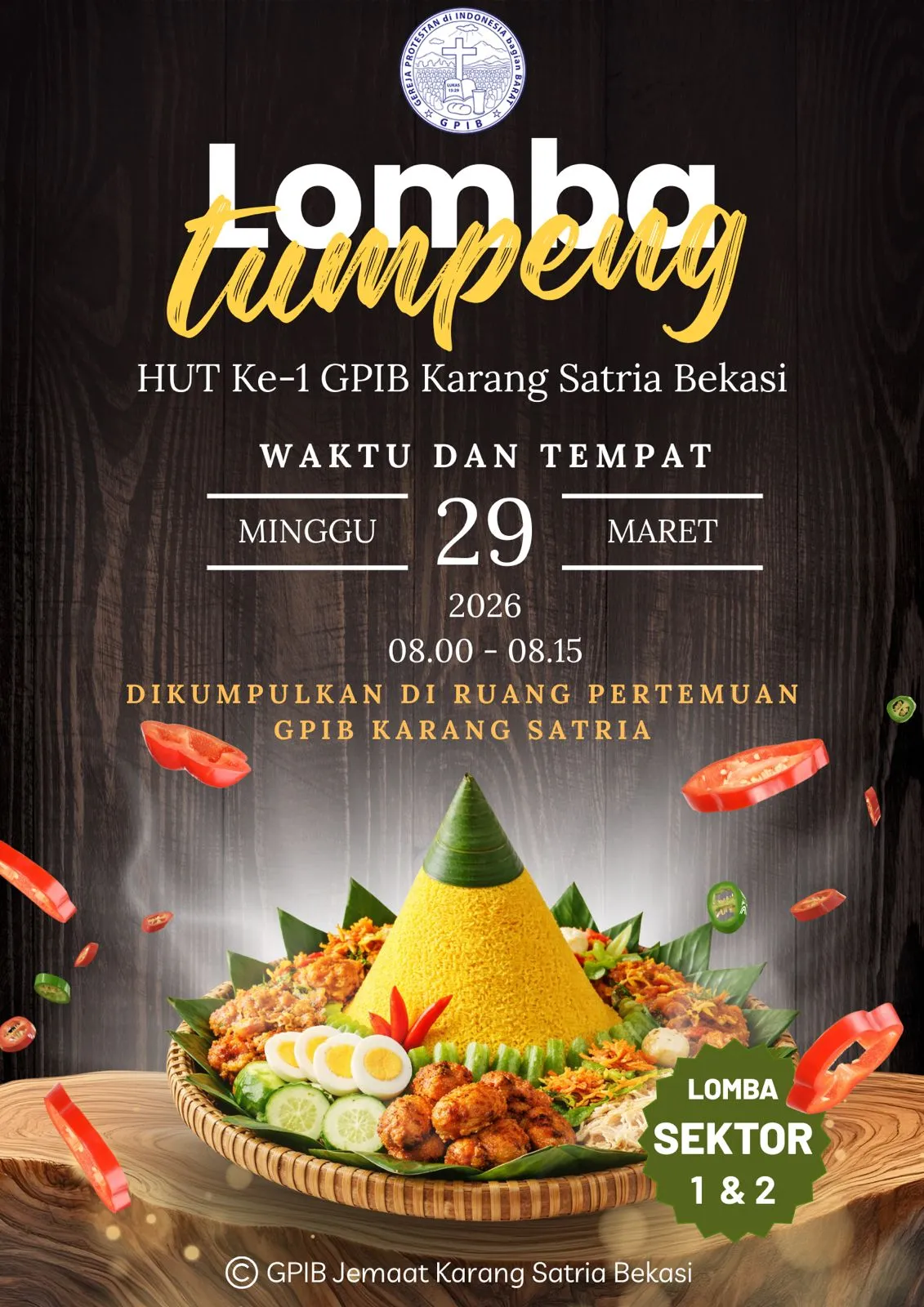 Foto LOMBA TUMPENG! HUT KE-1 GPIB JEMAAT KARANG SATRIA BEKASI